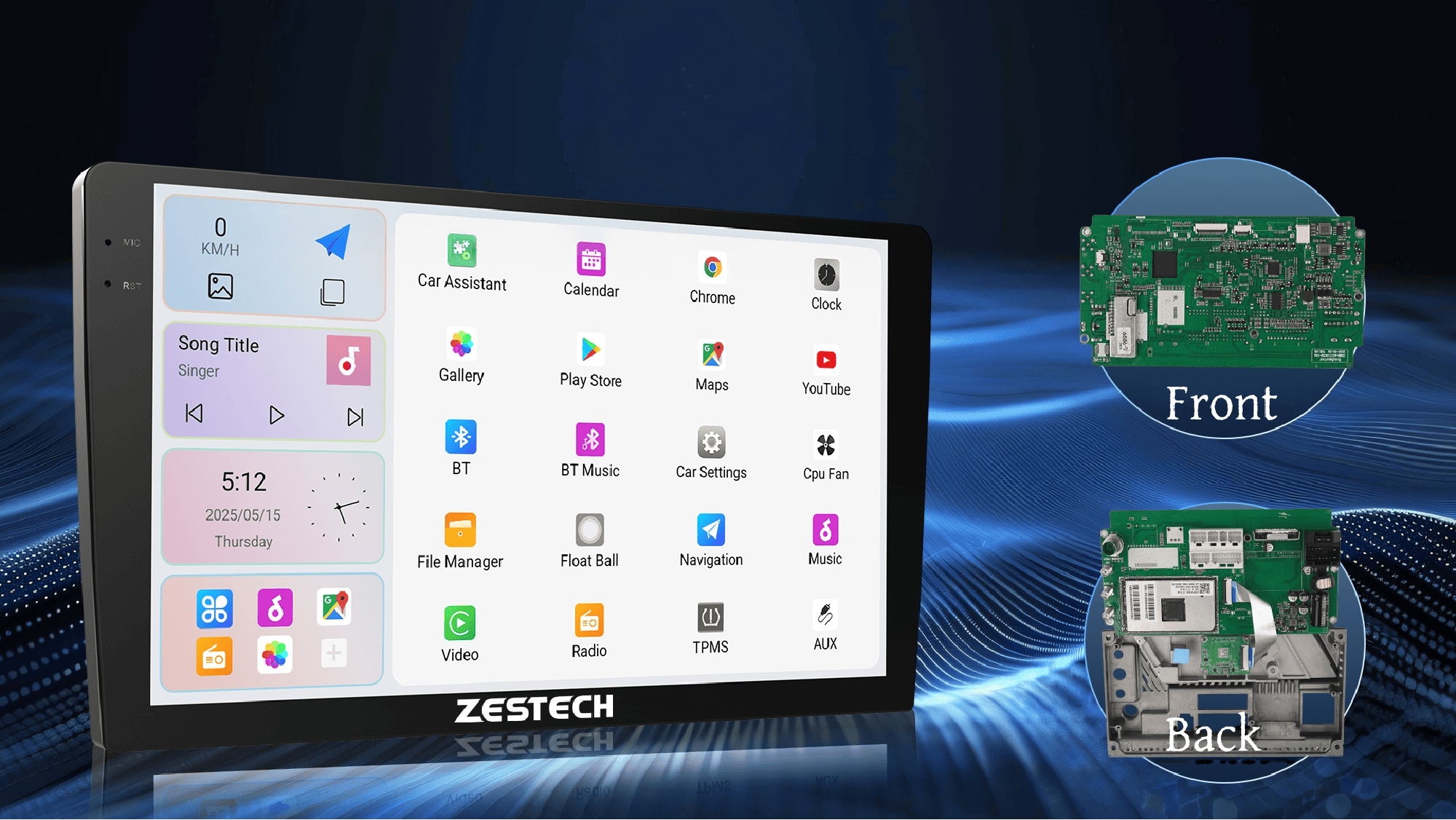 ZESTECH MTK8786 Universal 2K Android 14 Octa-Core 9/10 Inch ZT-A86 CPU Car Radio GPS Navigation DVD Player Stereo Multimedia Audio