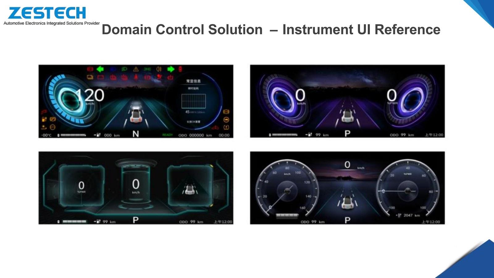 Digital instrument cluster UI reference