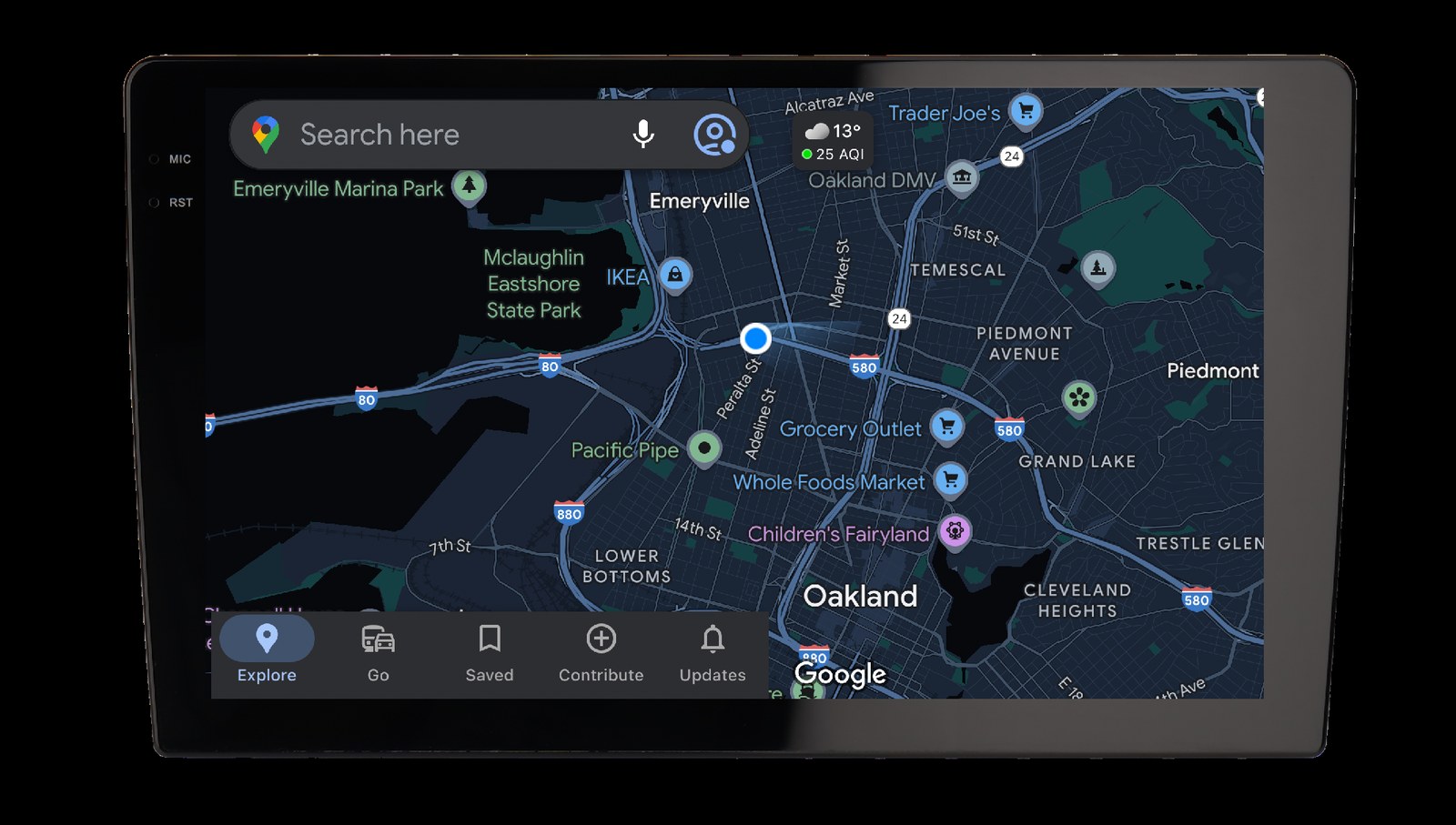 ZT-A88 head unit running satellite navigation with online maps