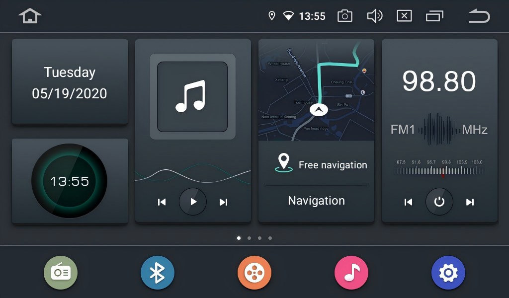 ZT-A88 Android 11 launcher with widgets and app dock