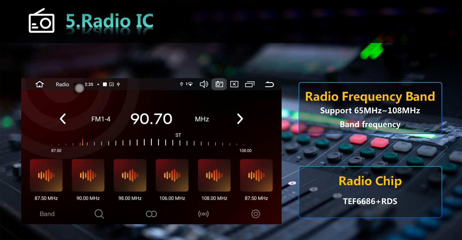 ZT-A31 TEF6686 RDS radio