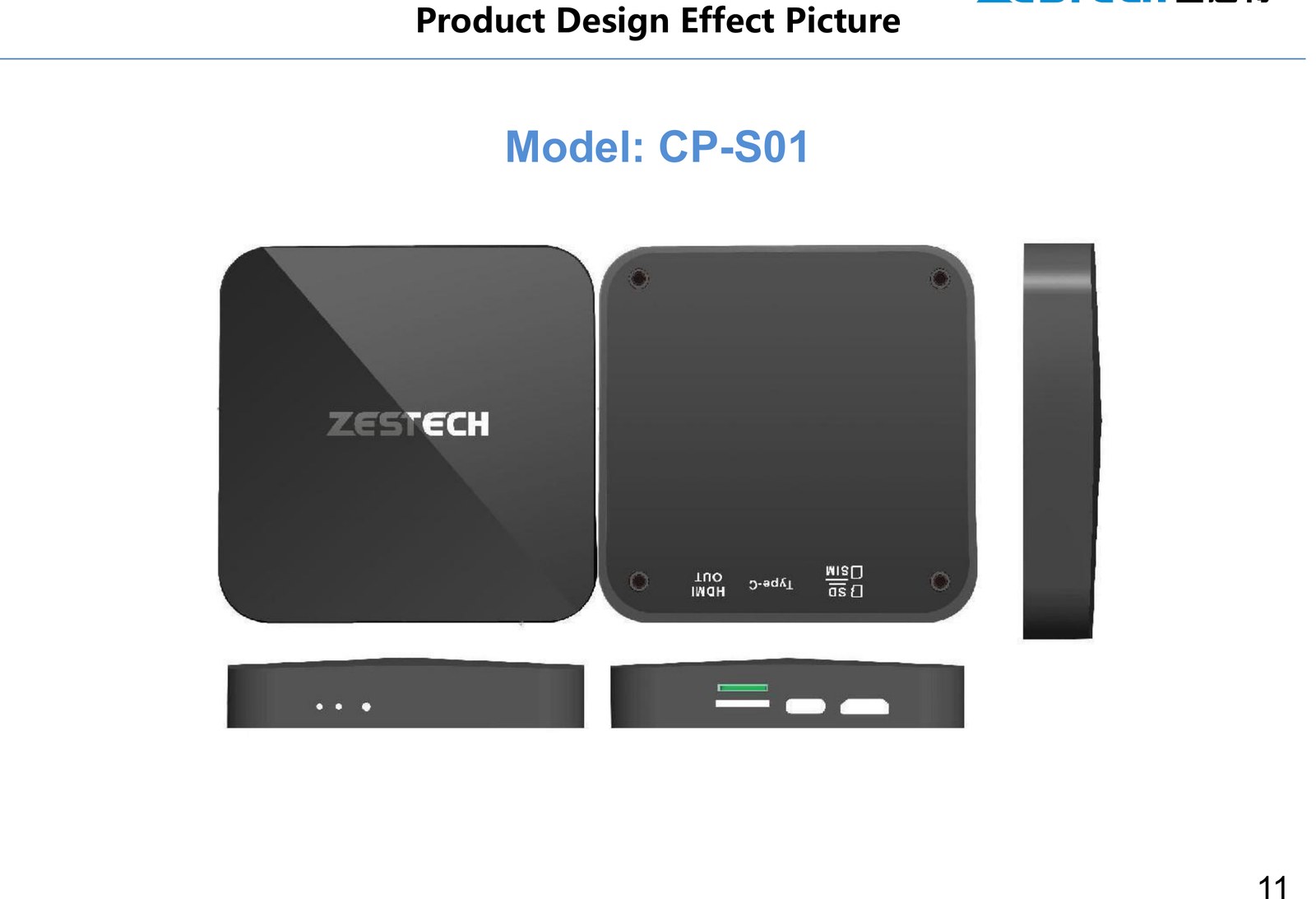 ZESTECH CP-S01 CarPlay AI Box product design