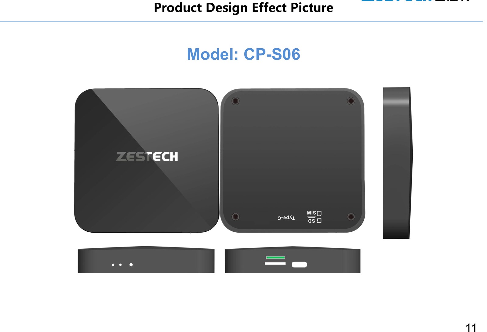 ZESTECH CP-S06 CarPlay AI Box product design